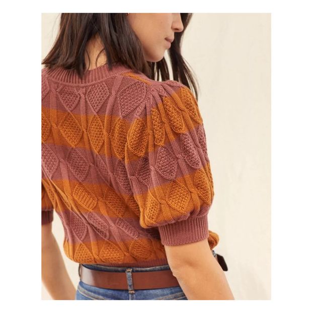 Gilet Jacquard Rayures Elva-product