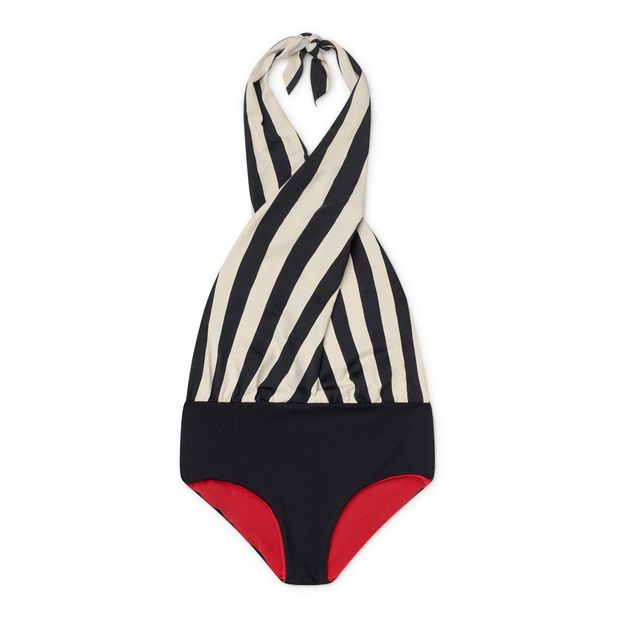 Maillot de Bain 1 Pièce Noué Rayé-product