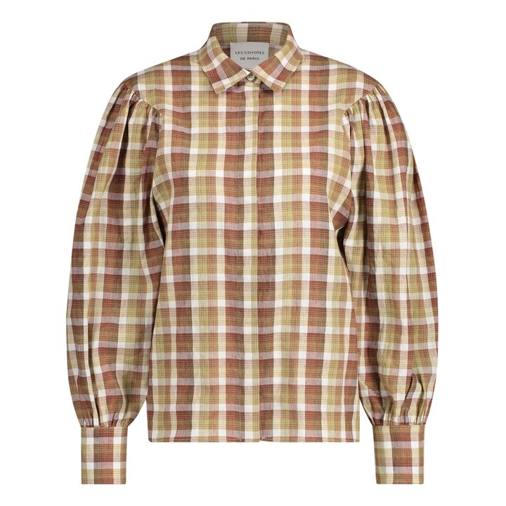 Marcelle Cotton and Linen Shirt | Beige- Product image n°0