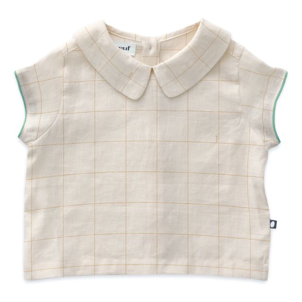 Checked Linen Top -product
