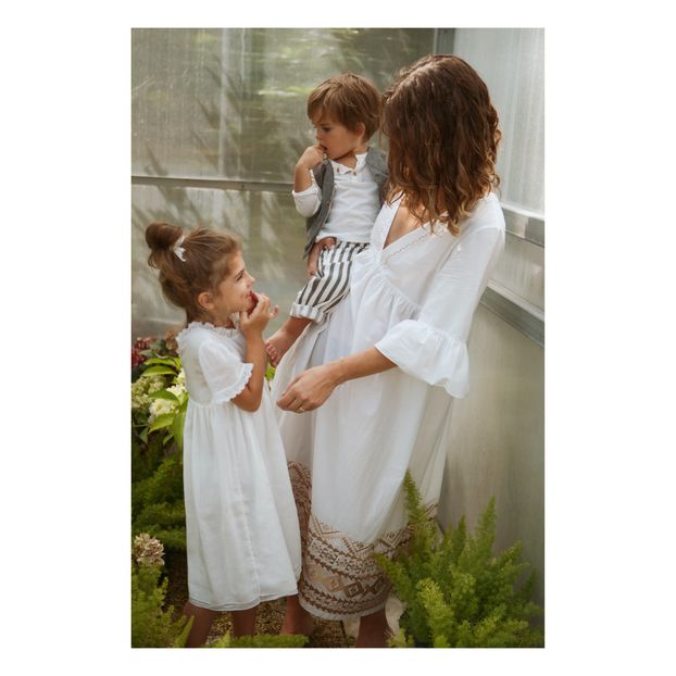Bermuda in lino e cotone a righe-product