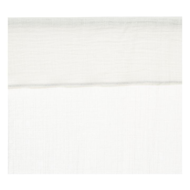 Organic Cotton Muslin Curtains 130x280 cm | Milk- Product image n°2