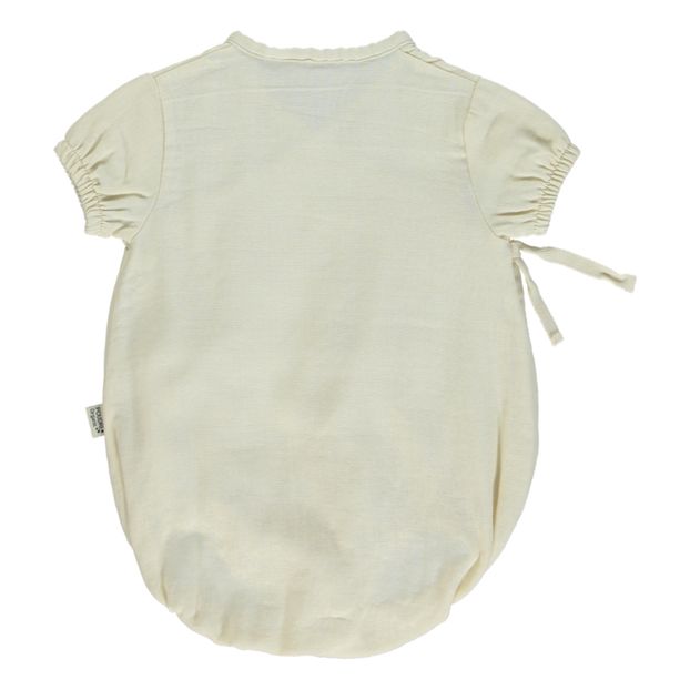 Double Organic Cotton Muslin Crossed Playsuit -product