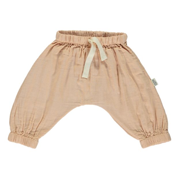 Pantalón doble gasa de algodón orgánico Canela-product
