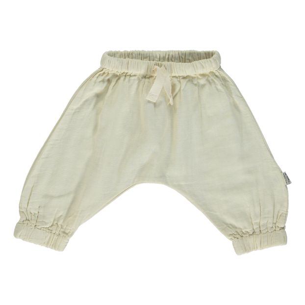 Pantalón doble gasa de algodón orgánico Canela-product