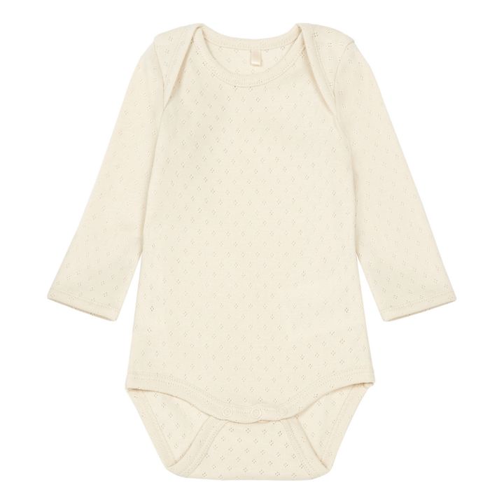 Bob Organic Cotton Playsuit | Off white- Product image n°0