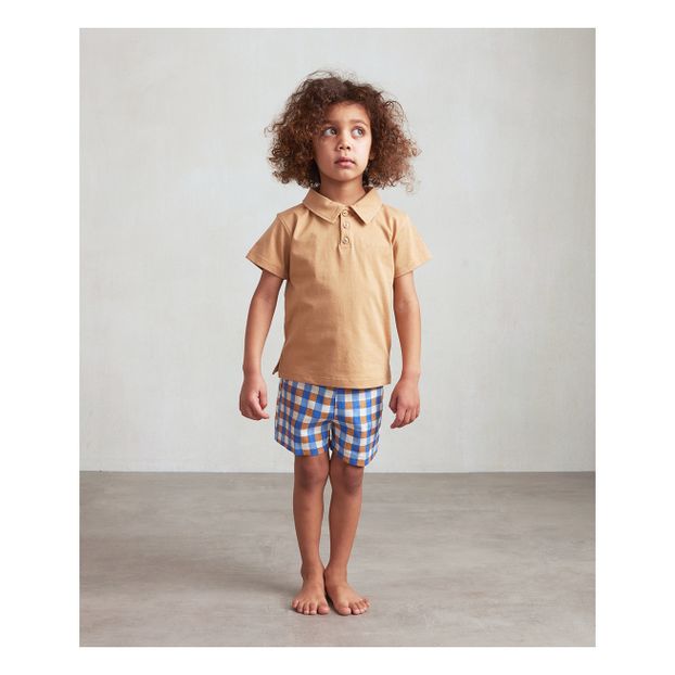 Checked Linen Shorts -product