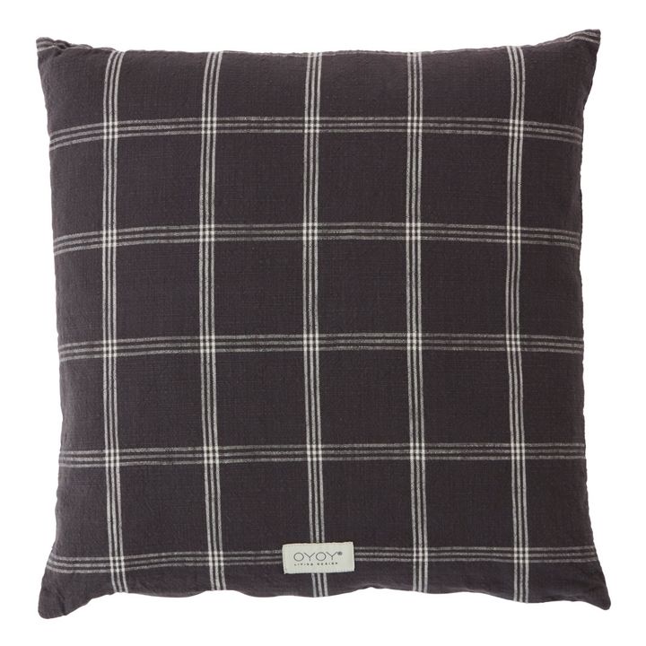 Cojín Kyoto de algodón orgánico | Gris Antracita- Imagen del producto n°0