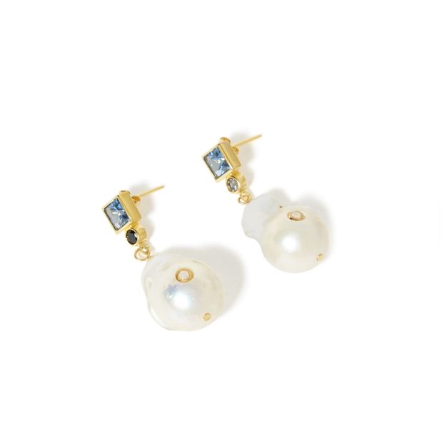 Boucles d'Oreilles Baroque Pearl Bling-product