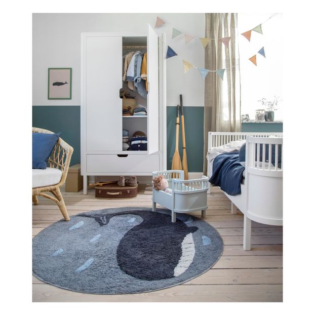 Marion Whale Woven Cotton Rug -product