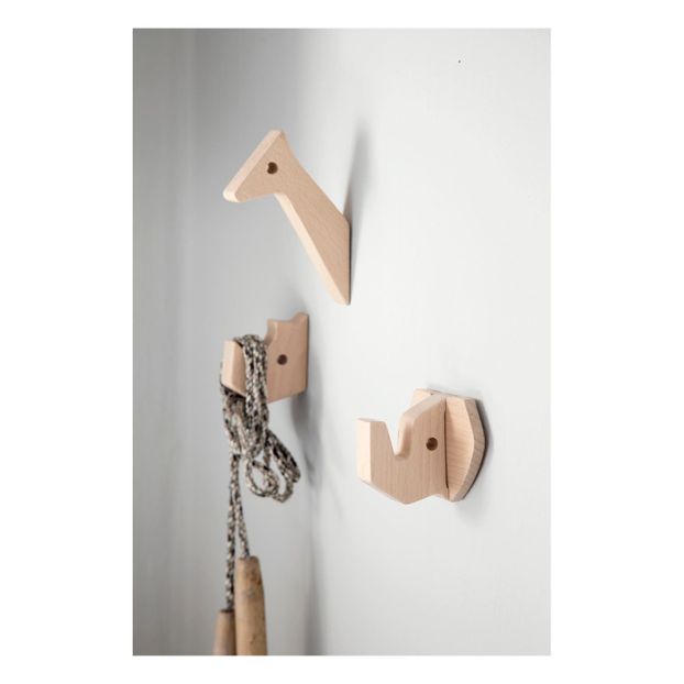 Kleiderhaken aus Holz Nashorn & Co. - 3er-Set-product