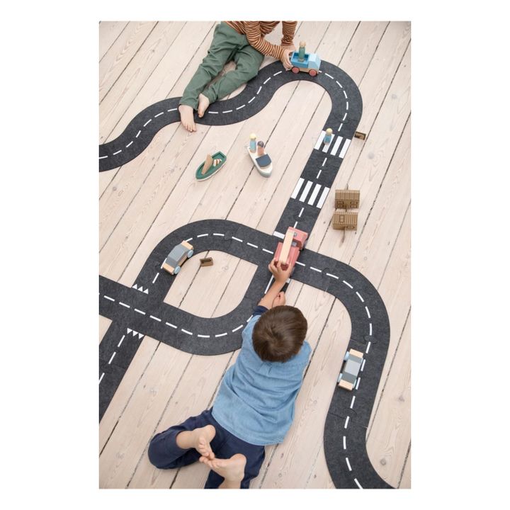 Circuito automóvil en fieltro | Negro- Imagen del producto n°1