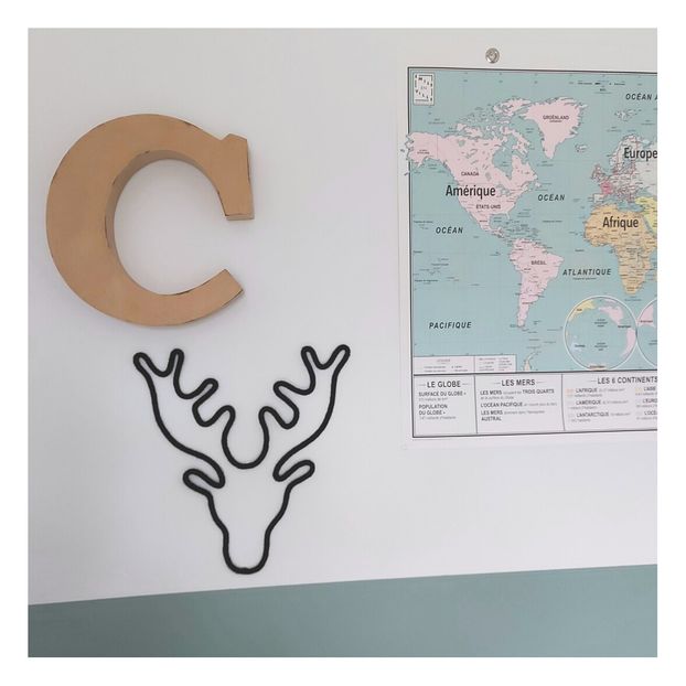 Décoration murale en tricotin - Cerf-product