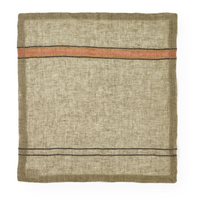 Serviette de table Marie | Vert kaki- Image produit n°1
