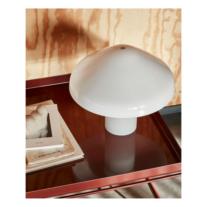 Lampada da terra, modello: Pao, in vetro opalino | Bianco- Immagine del prodotto n°6