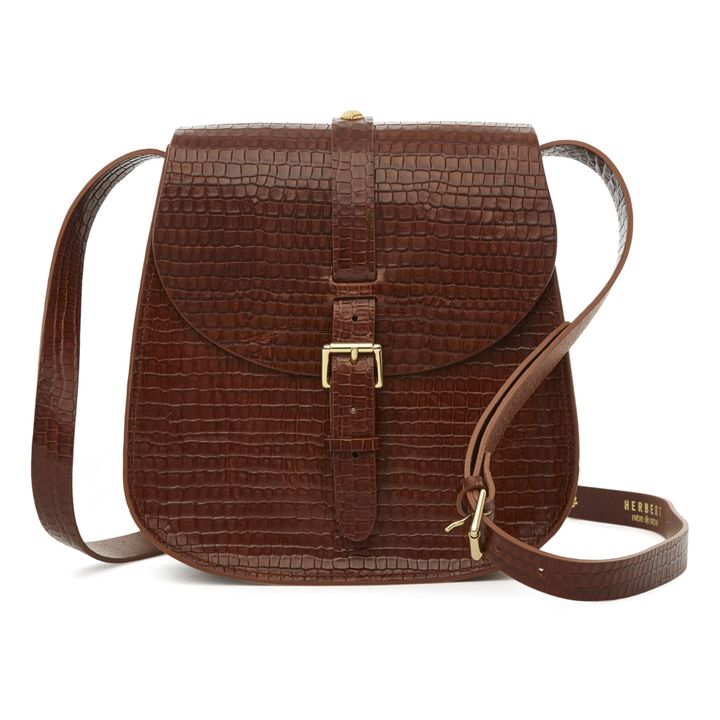 Bolso Medium Cocodrilo Batiste Marrón- Imagen del producto n°0