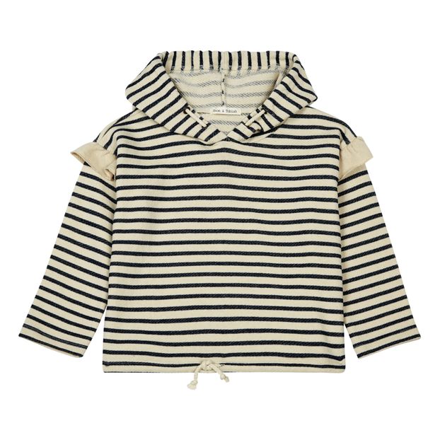 Sweat Capuche Rayé Volants-product
