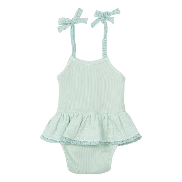 Tutina in cotone bio con ricamo Suisse-product