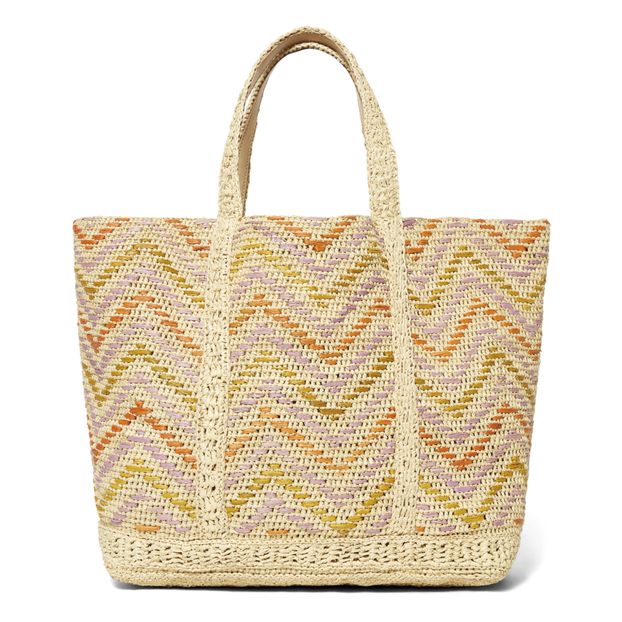 Cabas Moyen + Raphia Chevrons-product