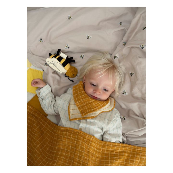 Hochet en coton bio Abeille | Jaune- Image produit n°1