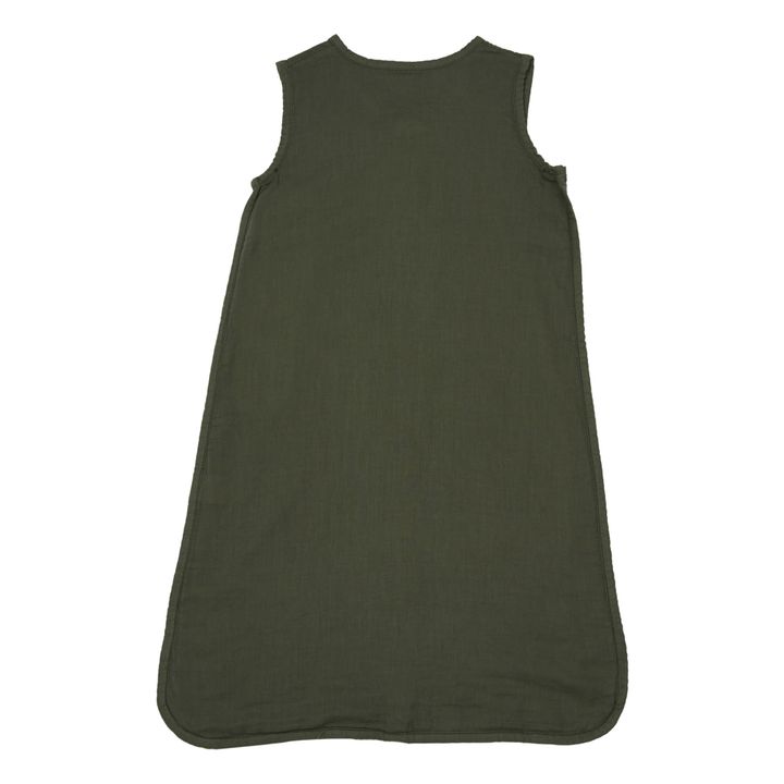 Double Cotton Muslin Linden Baby Sleeping Bag | Forest Green- Product image n°1