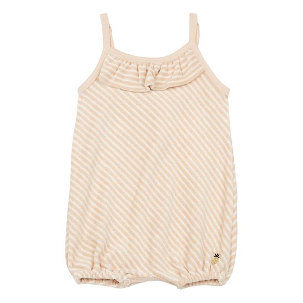 Tutina in spugna in cotone bio a righe -product