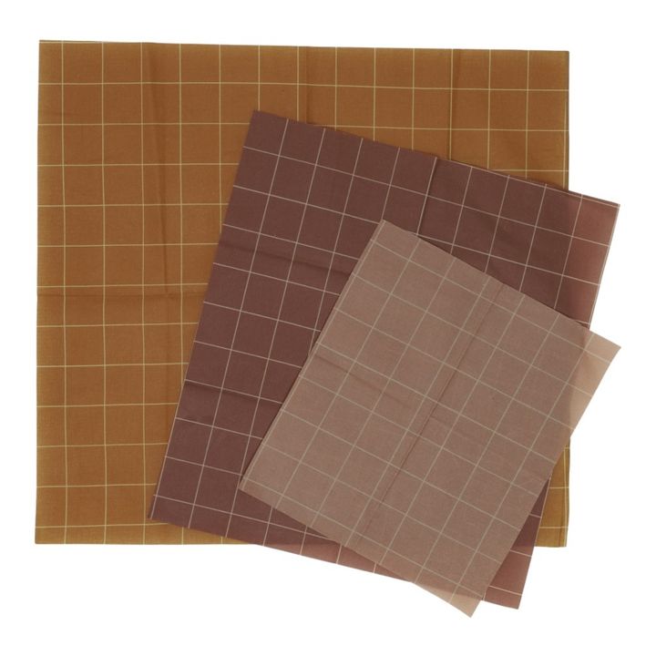 Emballage alimentaire à la cire d'abeille - Pack de 3 | Rouge brique- Image produit n°0