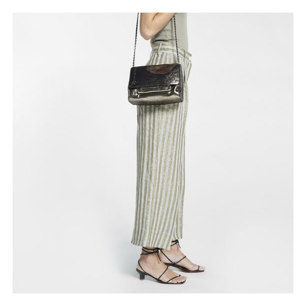 Lulu Goat Leather Lamé Bag - M -product