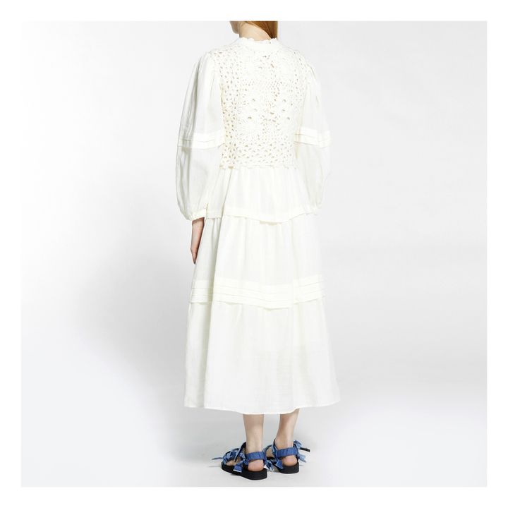 Robe Zandra Maille Crochet | Ecru- Image produit n°2