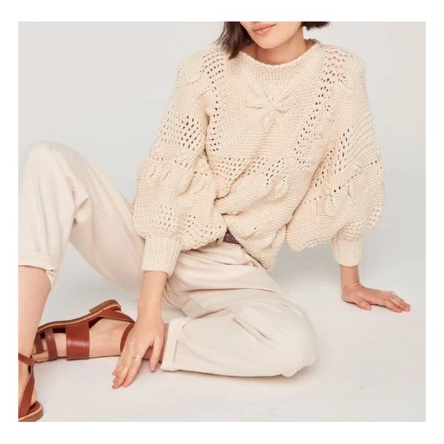 Suéter Crochet Mangas Abullonadas Marietas-product