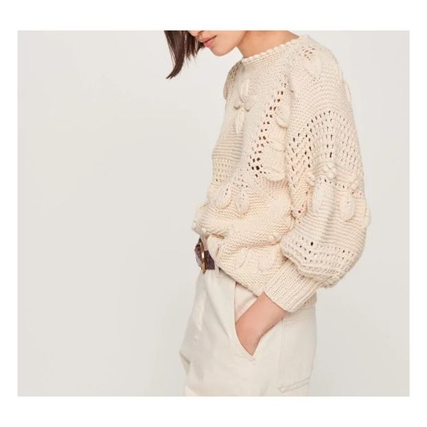 Suéter Crochet Mangas Abullonadas Marietas-product