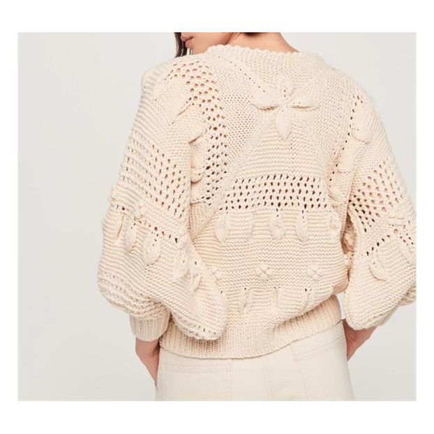 Suéter Crochet Mangas Abullonadas Marietas-product
