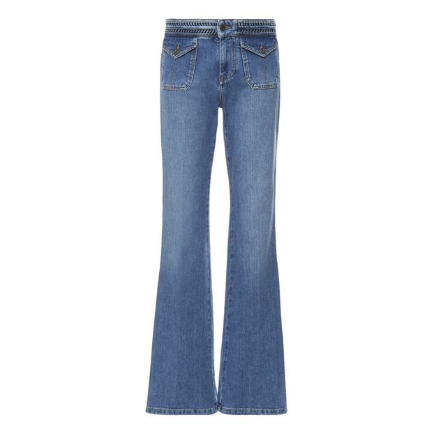 Vaqueros Nano Flare Cinturón Calado-product