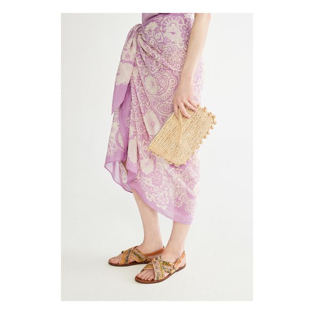 Pochette Zippée Raphia Bulles-product