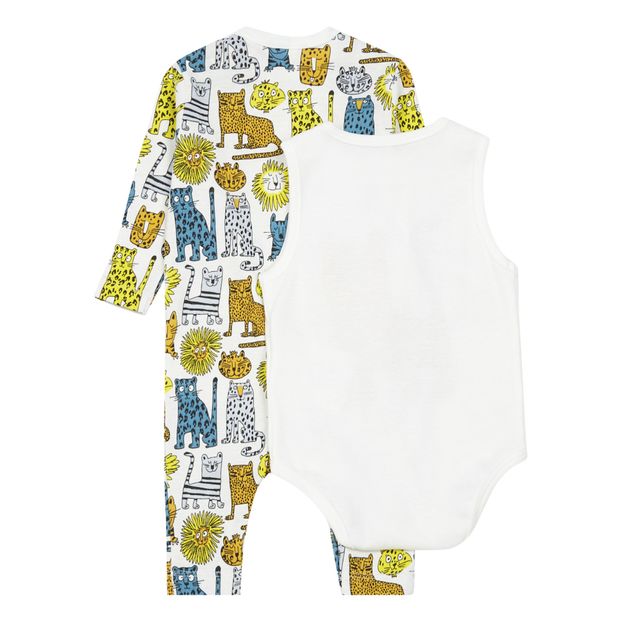 Pyjama + Body Coton Bio Félins-product