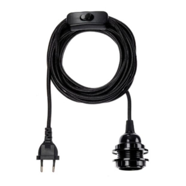 Suspension douille câble tissu avec prise-product