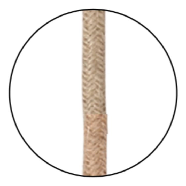 Pendant Lamp Socket with Fabric Cable and Plug | White- Product image n°1