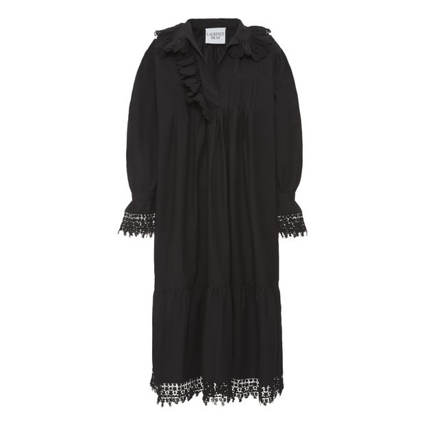 Robe Roses Empiècements Dentelle-product