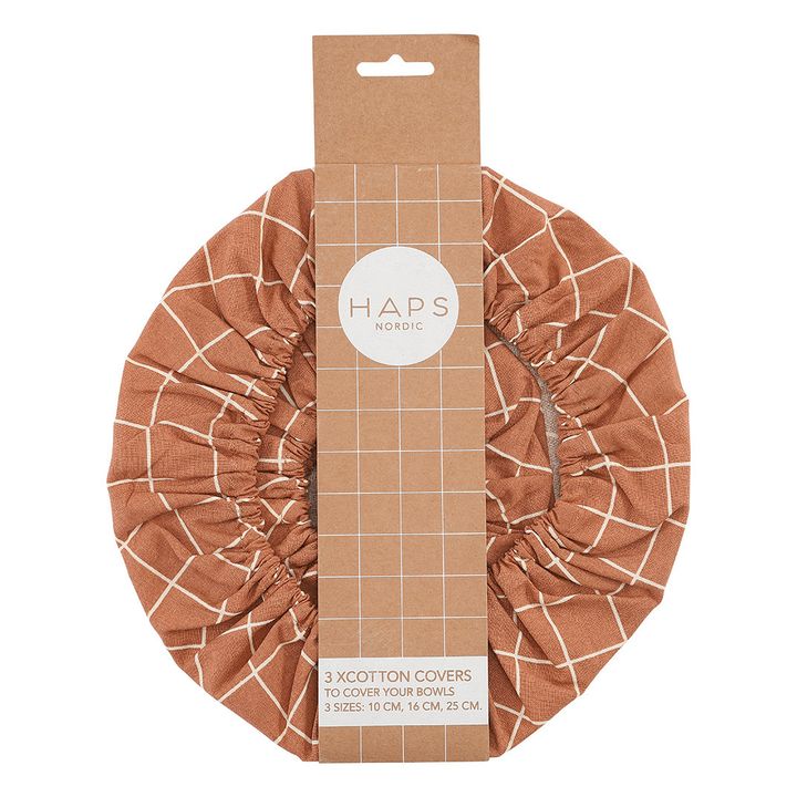 Couvre plat alimentaire Check | Terracotta- Image produit n°0