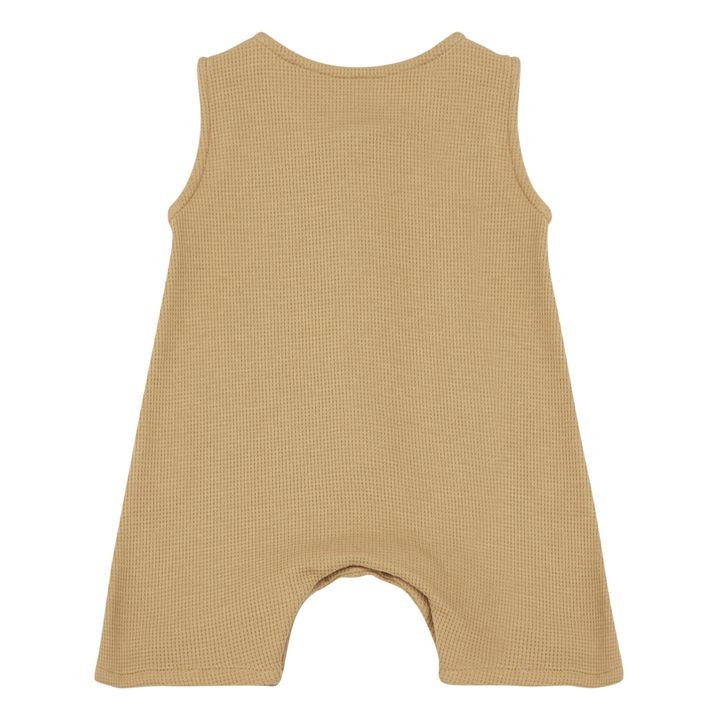 Tutina nido d'ape in cotone bio Poivre Camel- Immagine del prodotto n°1