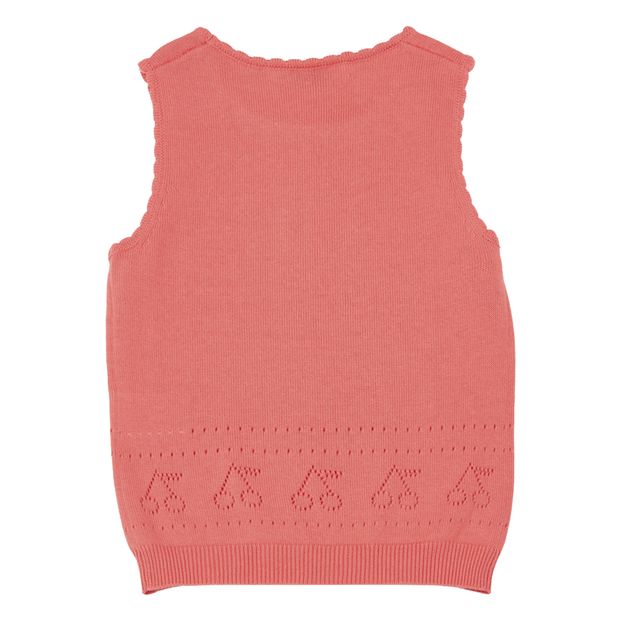 Cherry Openwork Knit Top-product