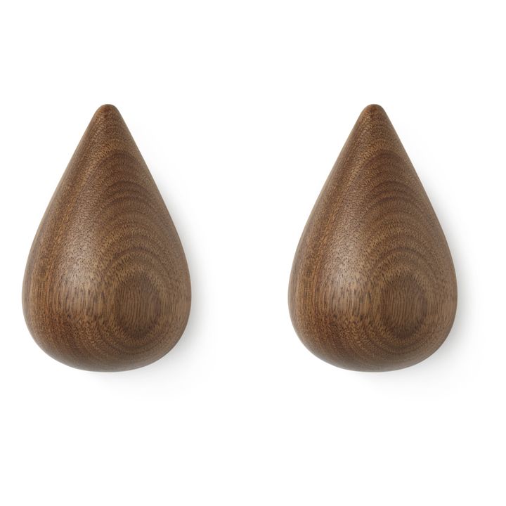 Kleiderhaken Dropit - 2er-Set | Walnut- Produktbild Nr. 0
