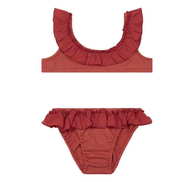 Striped Lurex Jersey Two Piece Swimsuit -product