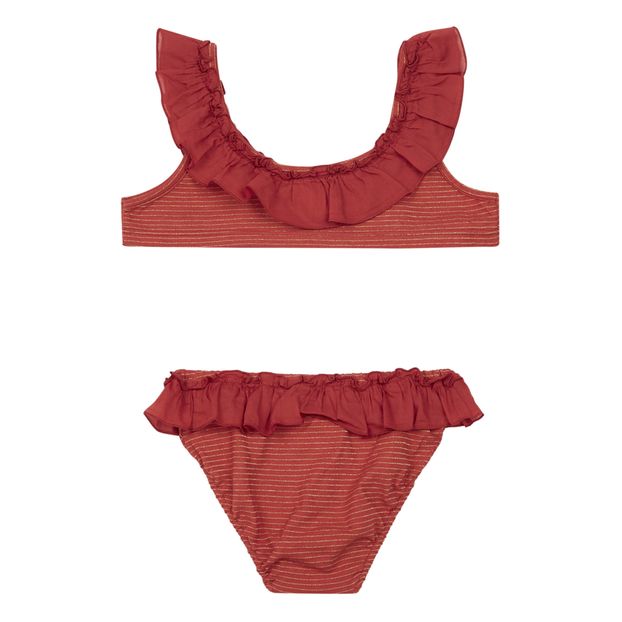 Striped Lurex Jersey Two Piece Swimsuit -product