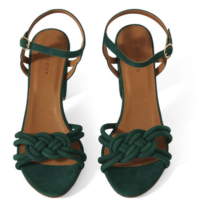 Sandali in camoscio N°112 | Verde- Immagine del prodotto n°4