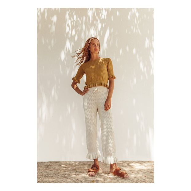 Knitted Organic Cotton Mina Trousers - Women's Collection --product