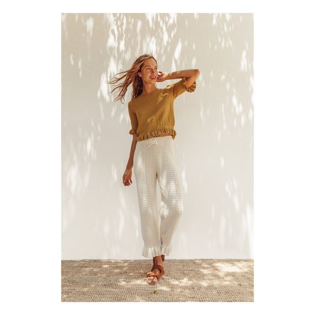 Knitted Organic Cotton Mina Trousers - Women's Collection --product