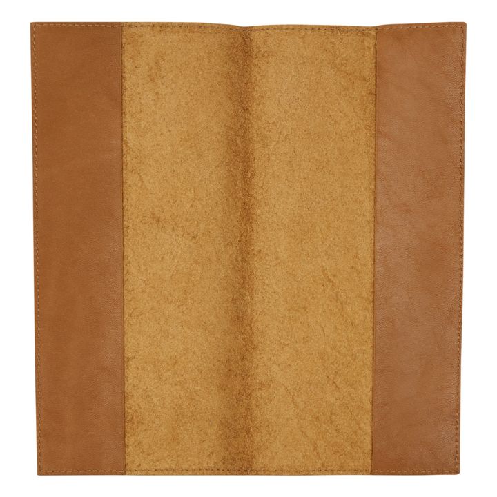 Funda para libro de familia de cuero Caramelo- Imagen del producto n°4