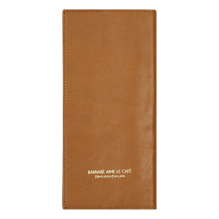 Funda para libro de familia de cuero Caramelo- Imagen del producto n°5