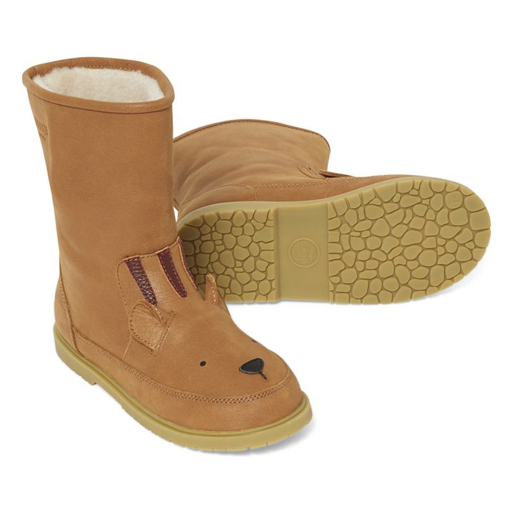 Wadudu Tiger Fur-lined Boots | Camel- Product image n°3
